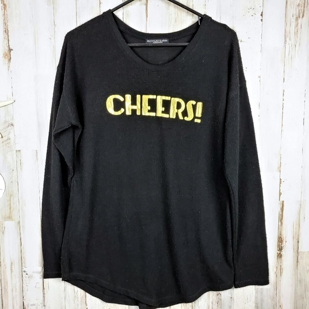 Recycled Karma Sweater Black Size Small